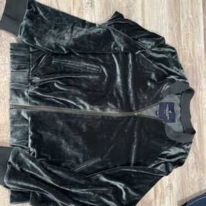 Velvet bomber jacket